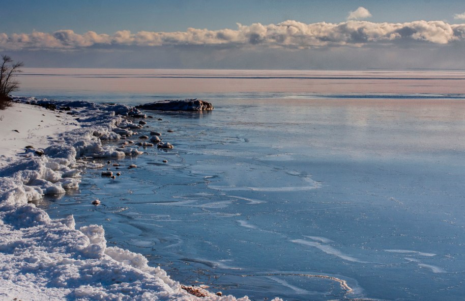 winter lake superior